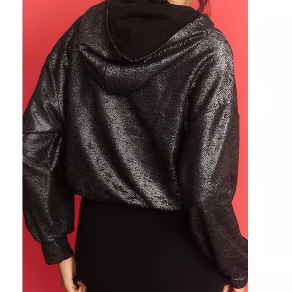 Pilcro Black Metallic Women's Hoodie